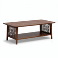 Salontafel van hout met open opbergruimte 120 x 60 x 45cm bruin