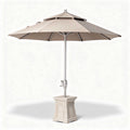 Luxe parasol van polyester met een aluminium frame en een betonbasis 250 x 250 x 250cm